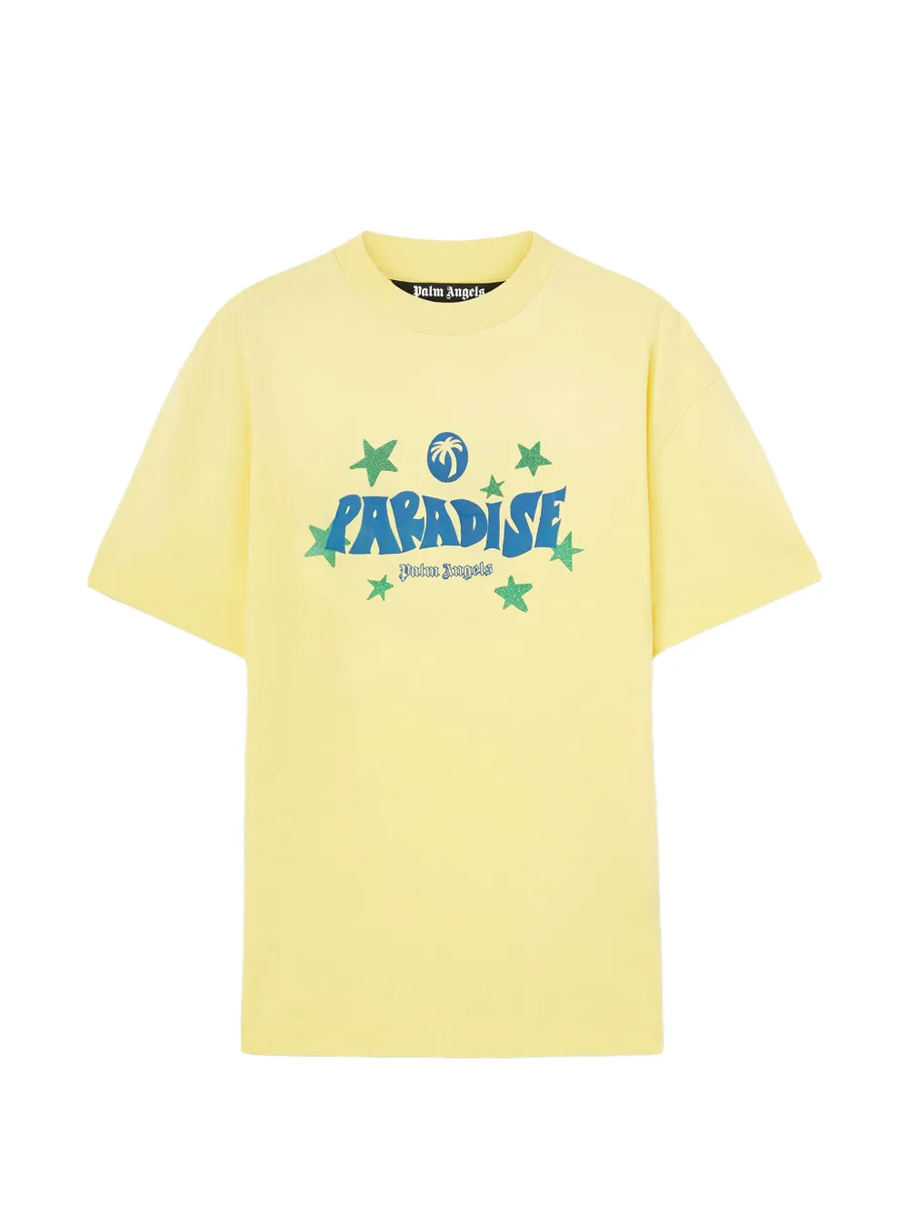 Palm Angels shoulder logo short sleeve T-shirt - Giallo