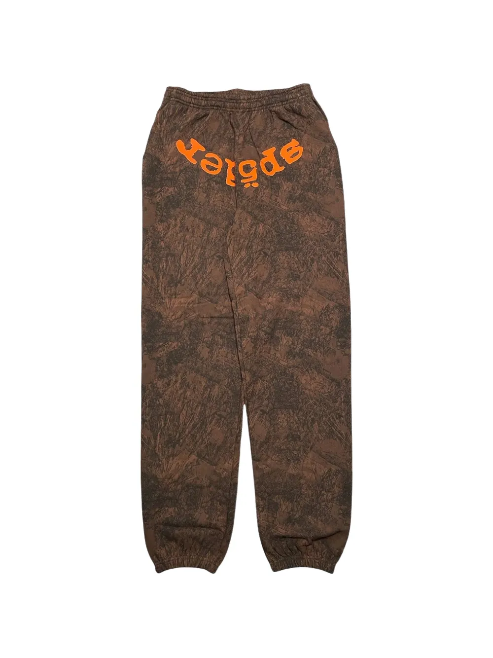 SP5DER T&F tree camouflage track pants - Marrone