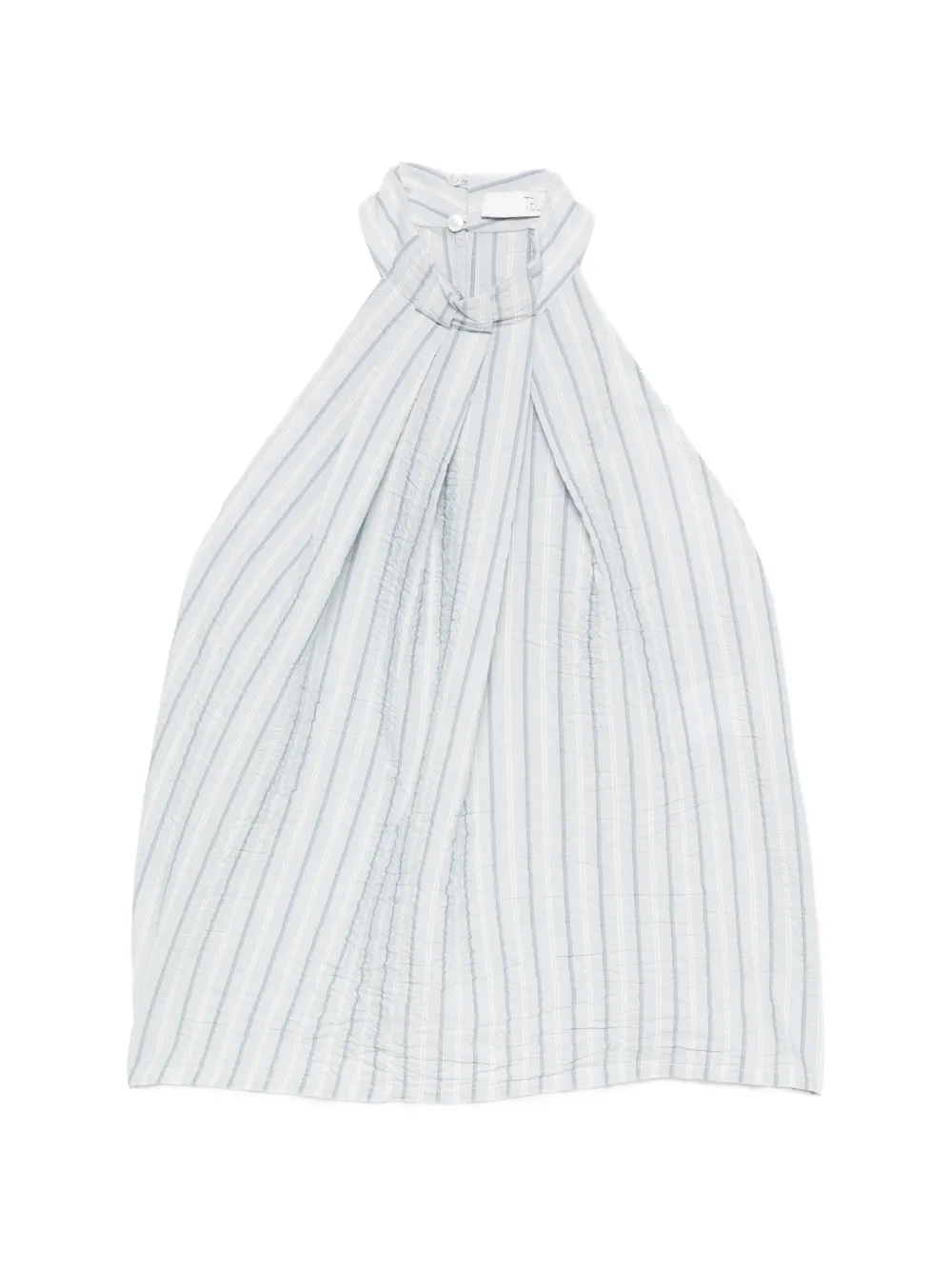 Tela striped halterneck top - Bianco