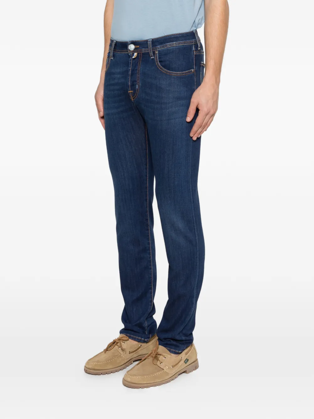 Jacob Cohën Nick jeans met vervaagd effect Blauw