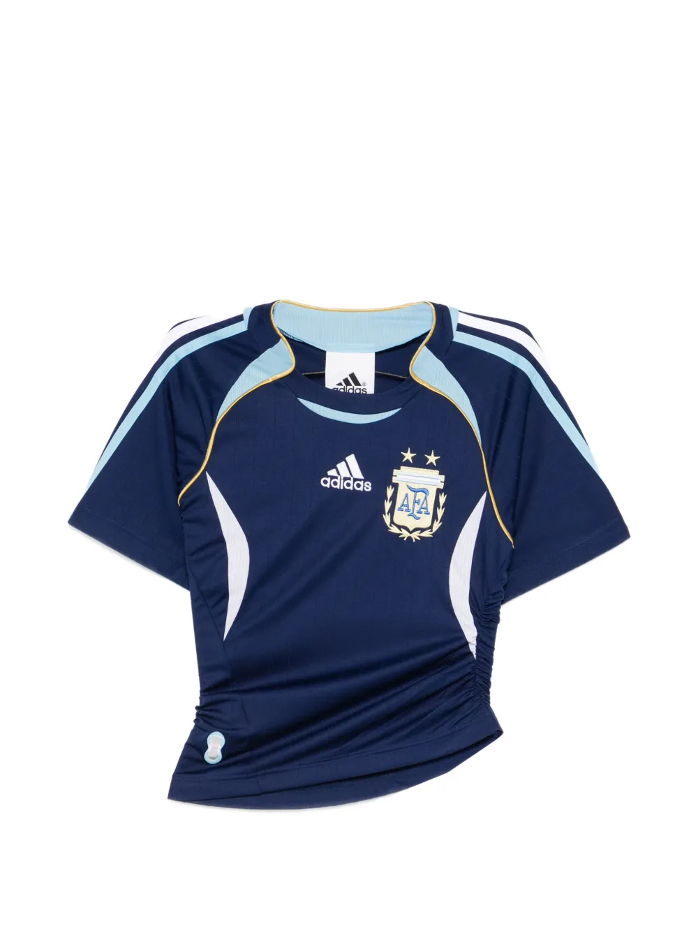 adidas Argentina Reconstructed Bringback striped short-sleeve T-shirt - Blu