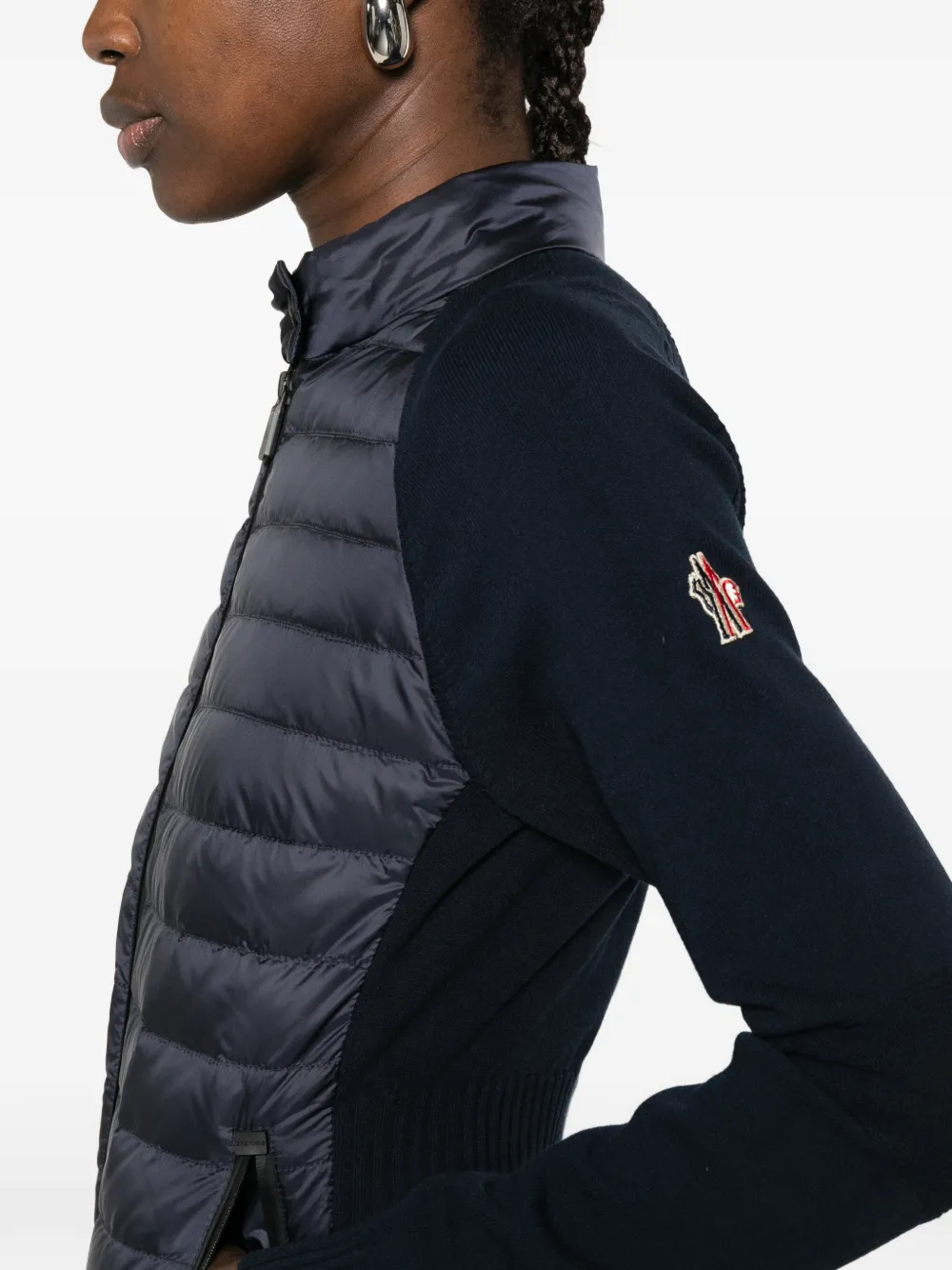 Moncler Grenoble Gewatteerd jack met rits Blauw