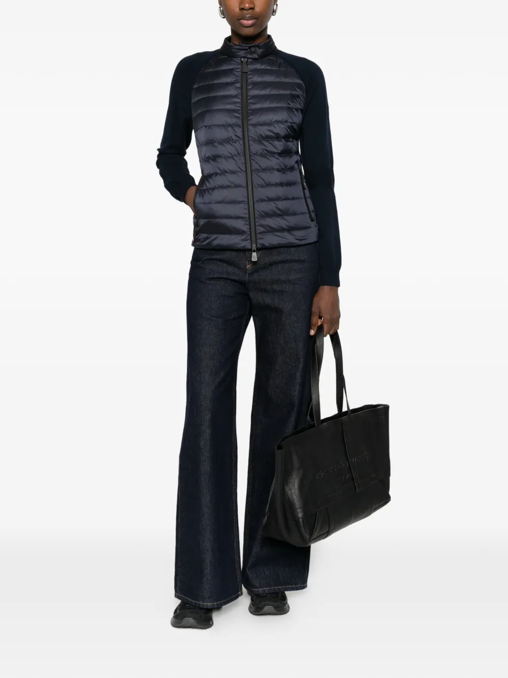 Moncler Grenoble Gewatteerd jack met rits Blauw