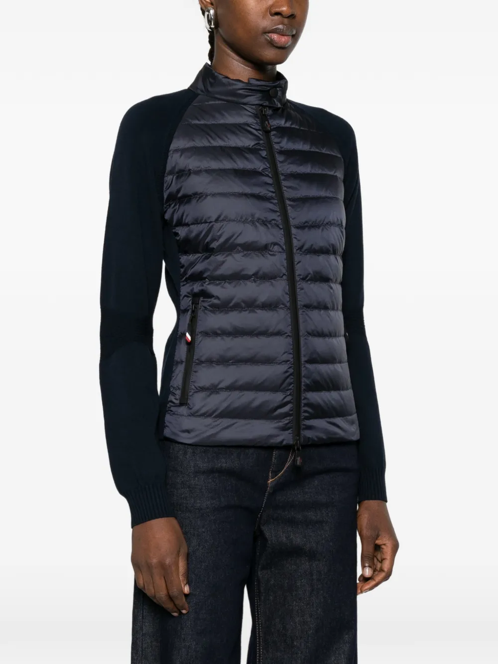 Moncler Grenoble Gewatteerd jack met rits Blauw