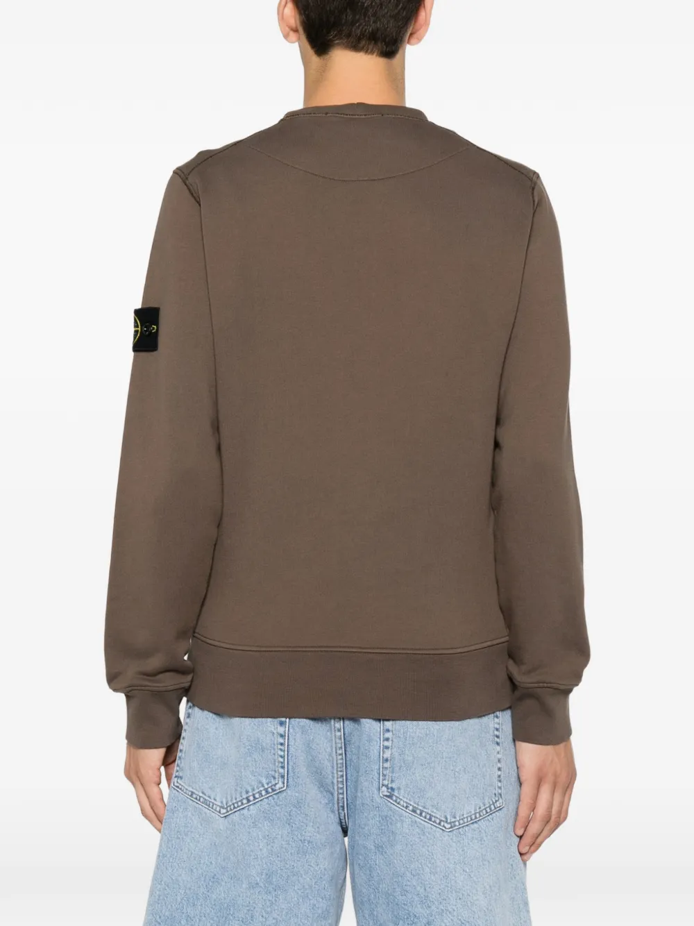 Stone Island Sweater met logopatch Bruin