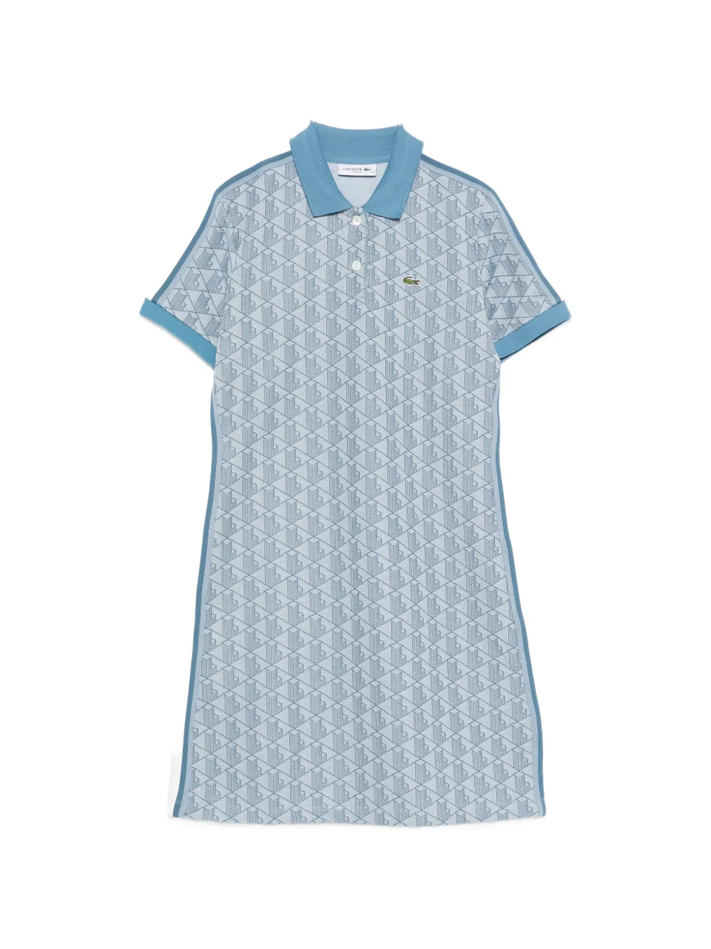Lacoste polo-collar mini dress - Blu