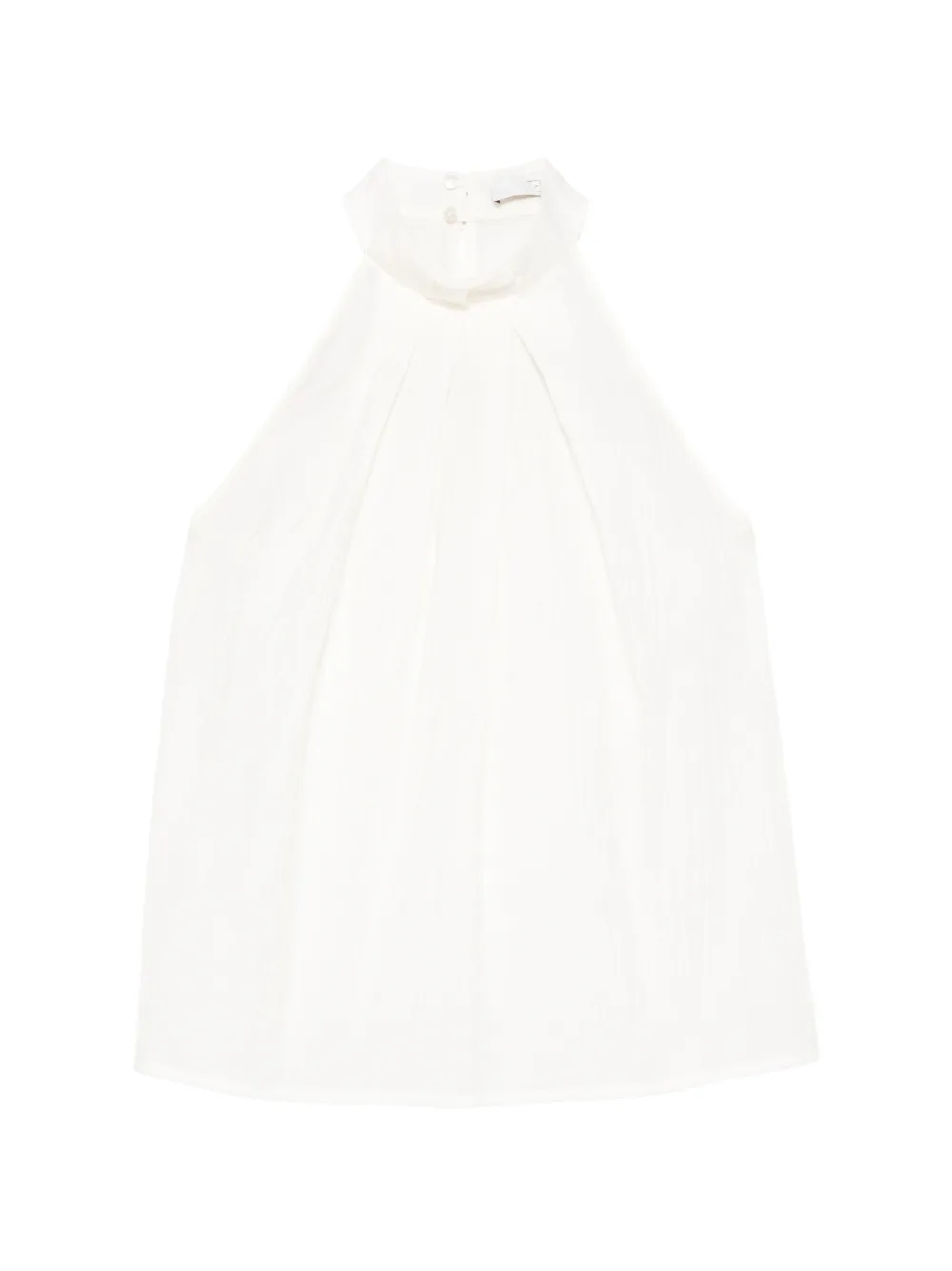 Tela halterneck tetured top - Bianco