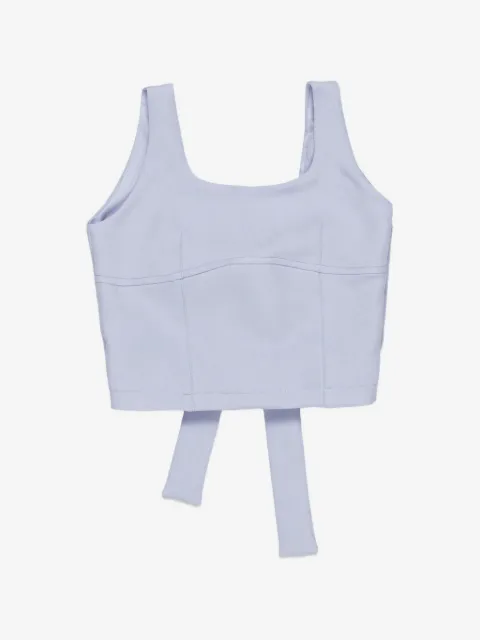 Miss Grant Kids bow-detail cropped top