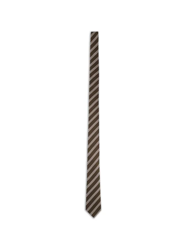 Tom Ford Striped Tie in Brown