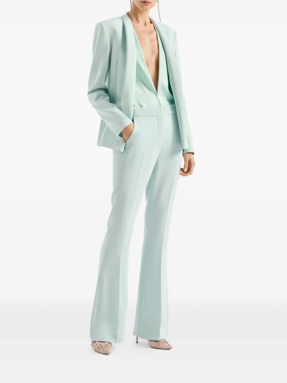  Genny Flared Trousers - Green 