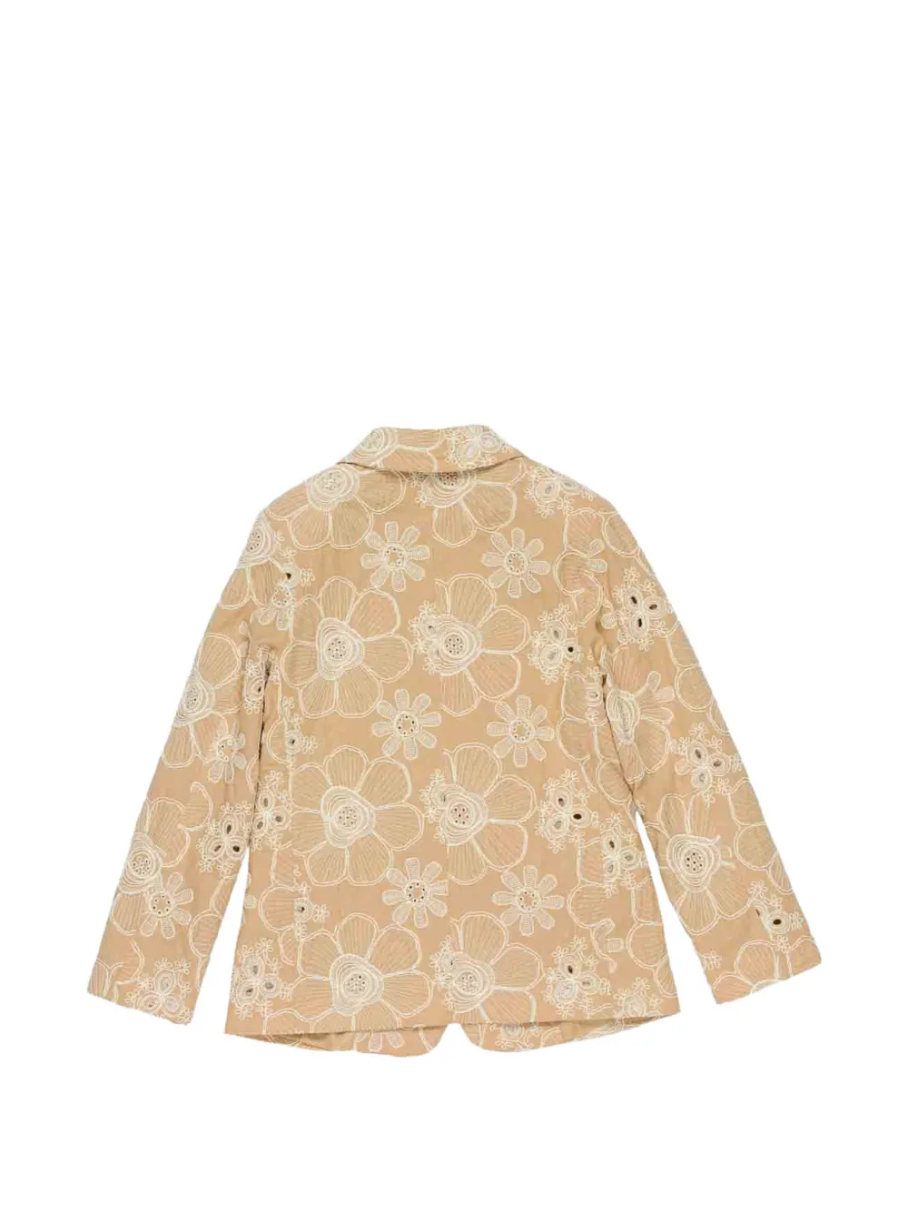 Miss Grant Kids Blazer met bloemen Beige