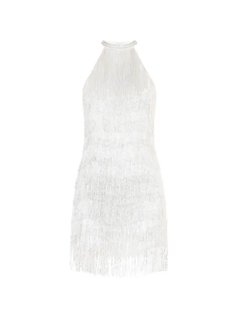 MATTERS STORE Elsa fringed-hem halter-neck mini dress
