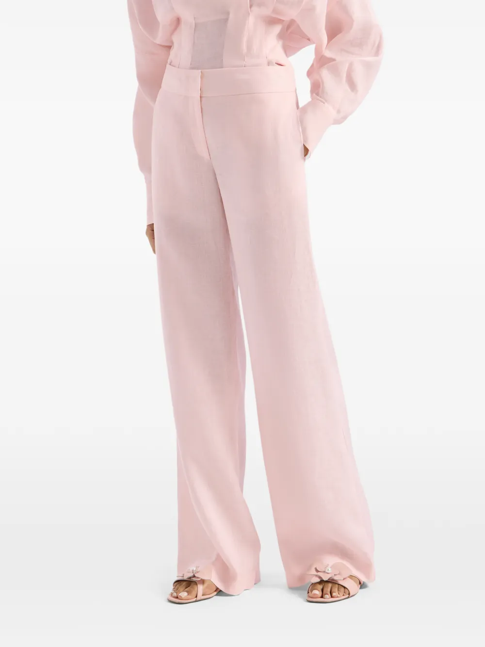 Genny Broek met wijde pijpen Roze