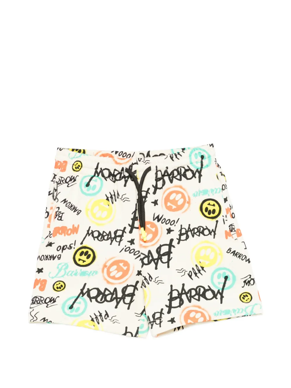 Barrow kids print drawstring trousers - Toni neutri