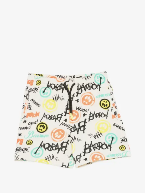Barrow kids print drawstring trousers