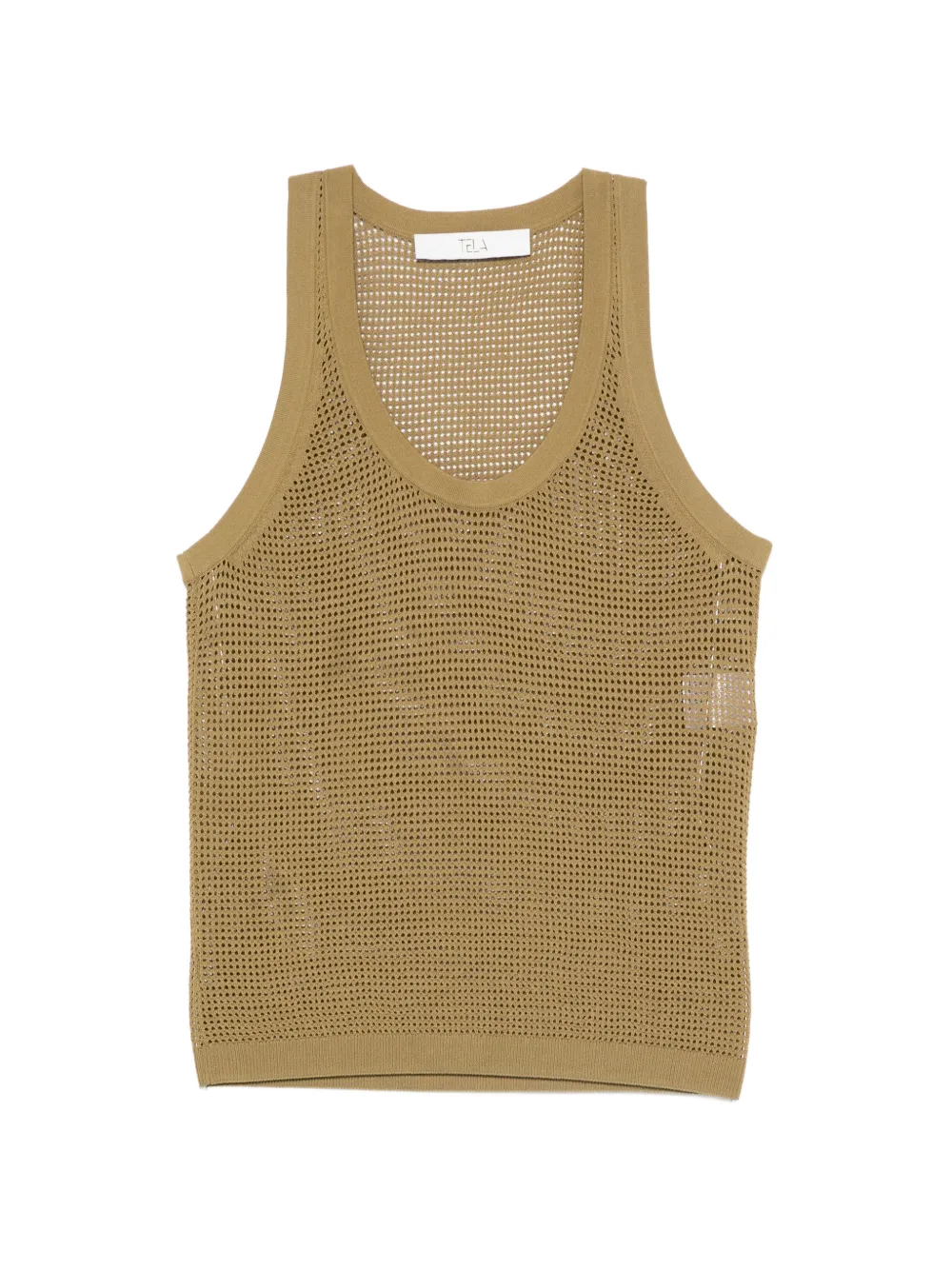 Tela Knitted Tank Top In Brown