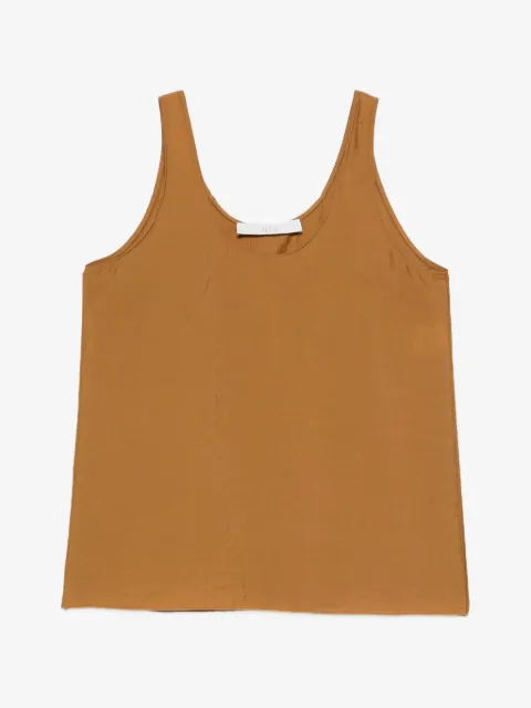 Tela top con cuello redondo
