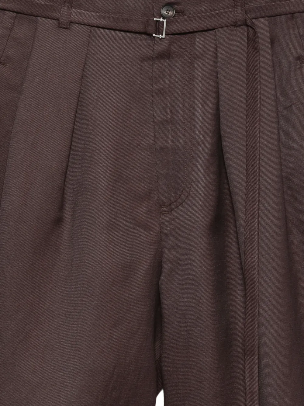  Tela Pleated Tailored Shorts - Brown 
