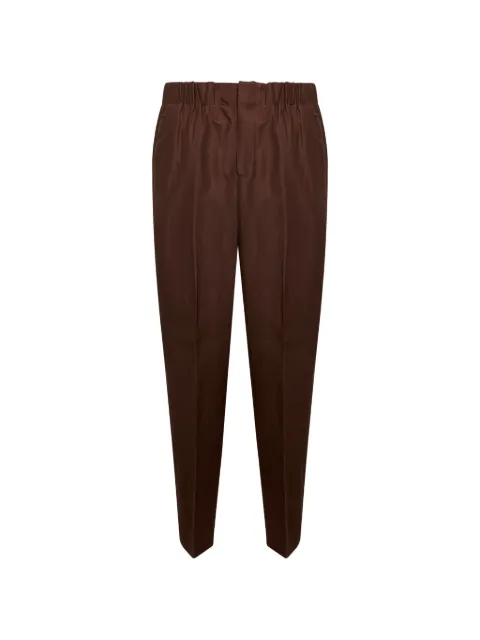 Laneus elastic-waistband tapered trousers
