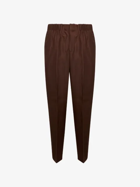 Laneus elastic-waistband tapered trousers