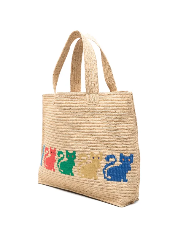 VALENTINO 美品 21SS VLTNロゴ プリーツ＆レース スカート Valentino Garavani VLogo Signature cat-print Tote Bag | Neutrals