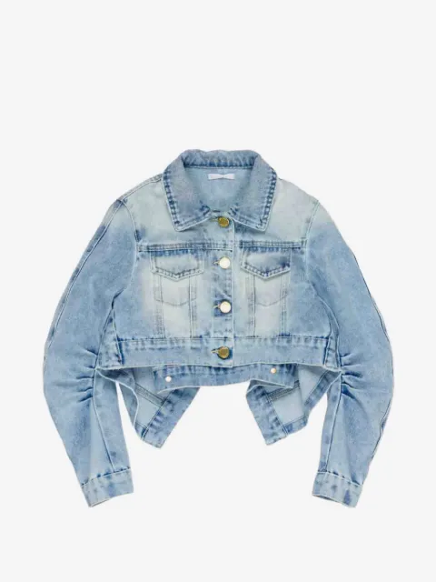 Miss Grant Kids Jaqueta jeans com abotoamento