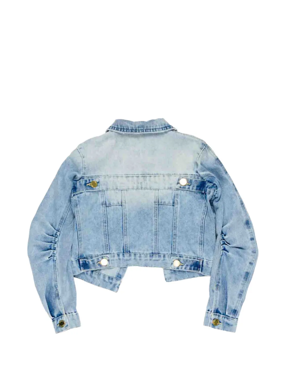  Miss Grant Kids Button Denim Jacket - Blue 