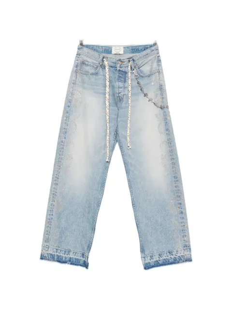 ERCOLE STUDIO embellished-detail frayed jeans
