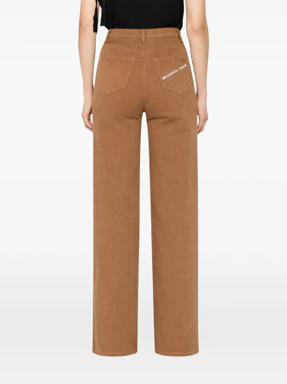 Elisabetta Franchi Jeans met logodetail Bruin