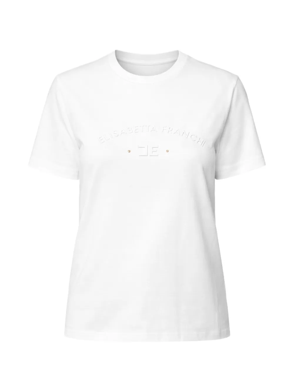 Elisabetta Franchi logo-detail T-shirt - Bianco