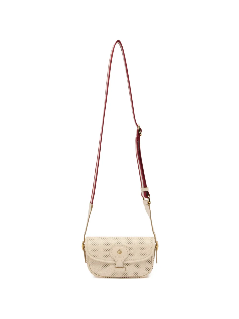 Bally Beckett perforated leather cross body bag - Toni neutri