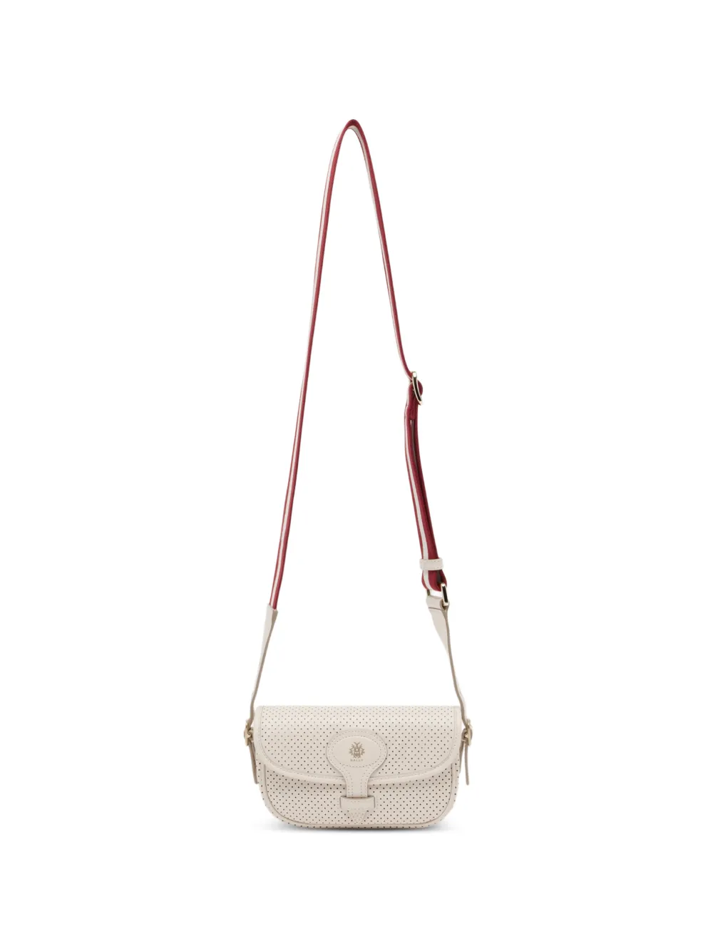 Bally Beckett perforated leather cross body bag - Toni neutri