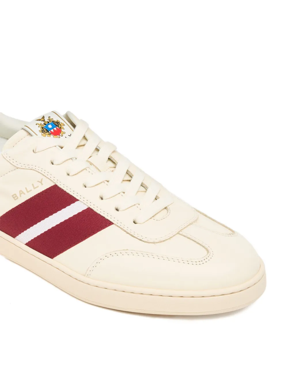 Bally Retro Crest striped leather sneakers Beige