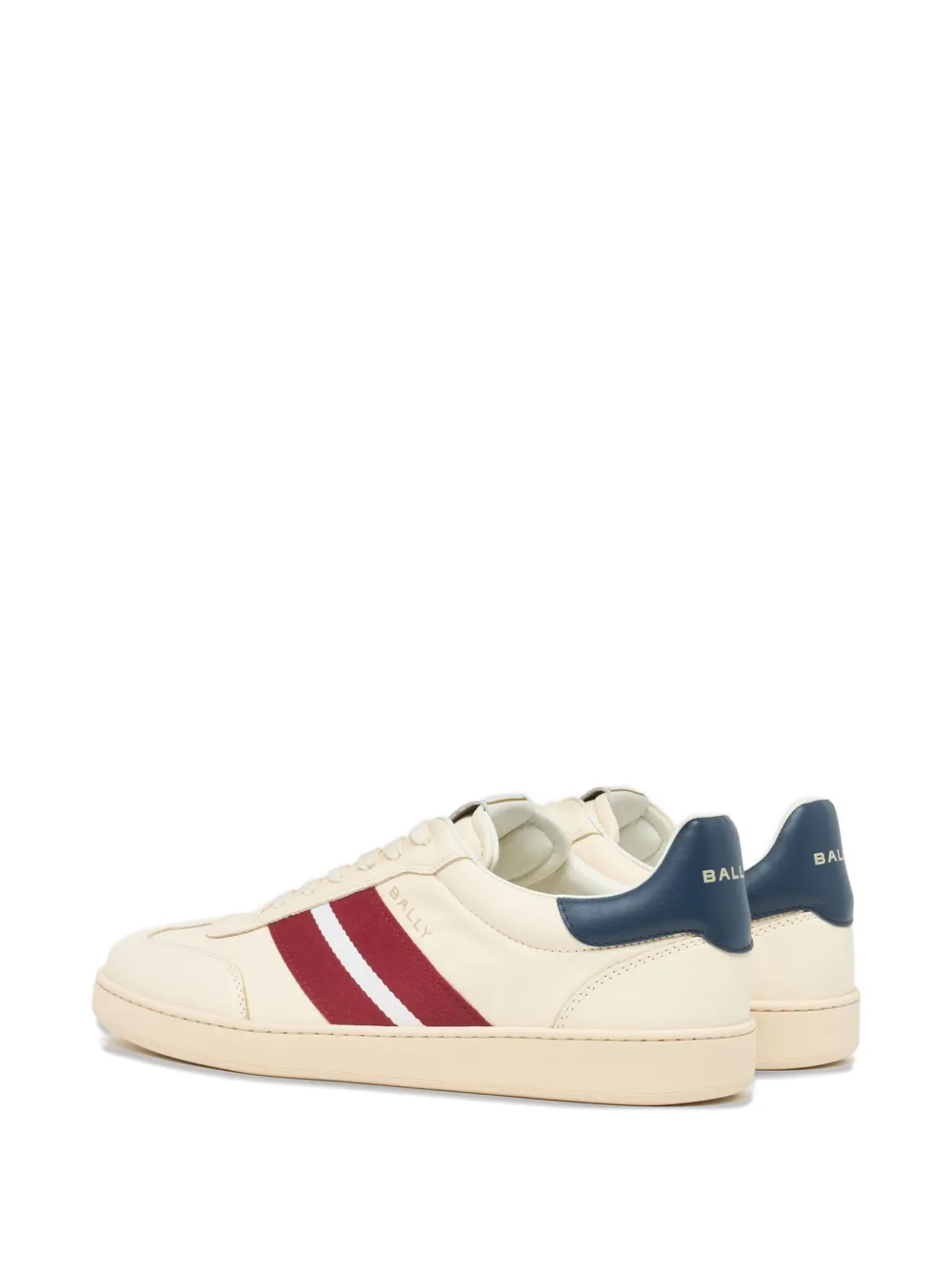 Bally Retro Crest striped leather sneakers Beige