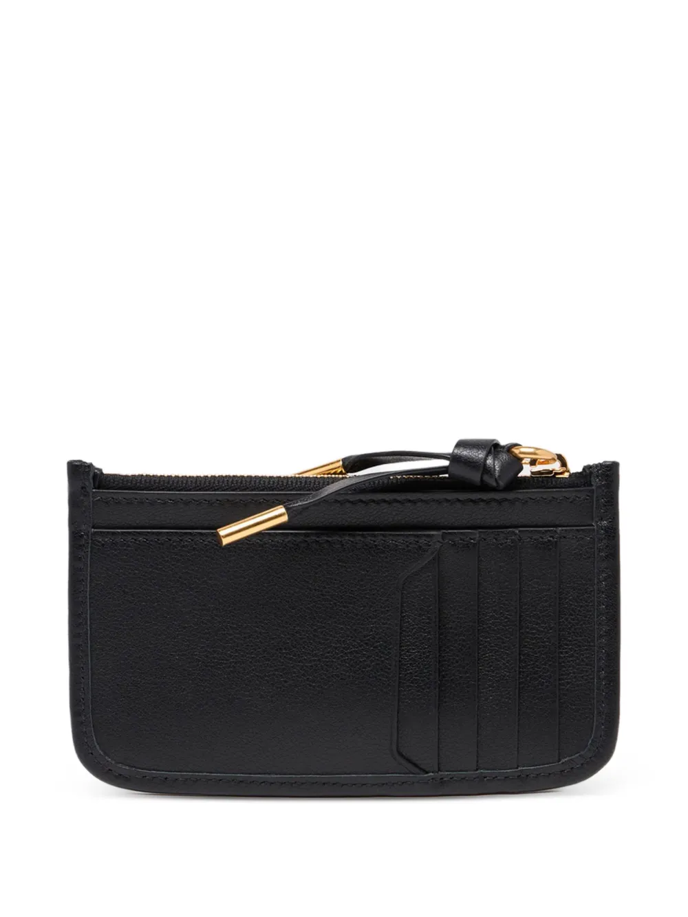  Bally Essential Zipped Leather Card Holder - Black 