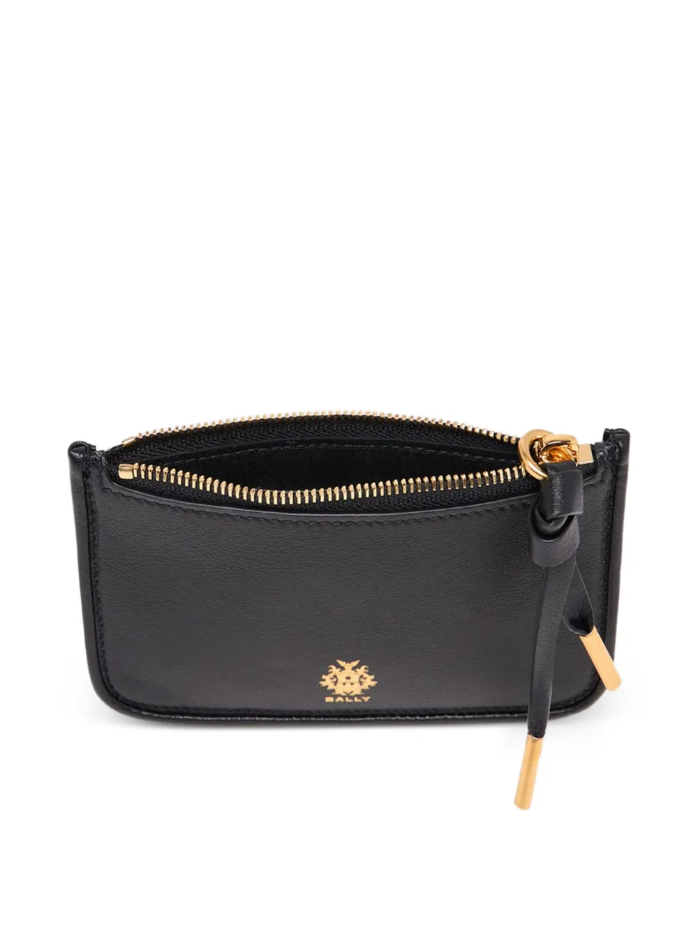  Bally Essential Zipped Leather Card Holder - Black 