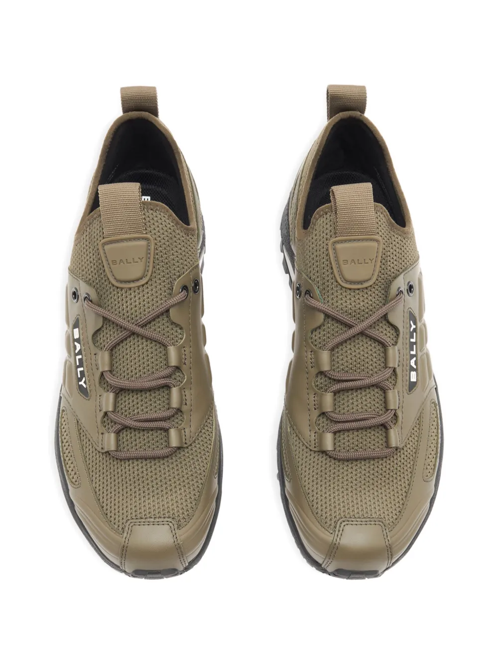 Bally Faster logo leather sneakers Groen