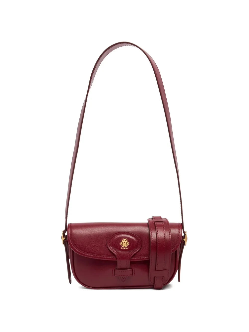 Bally Beckett leather shoulder bag - Rosso