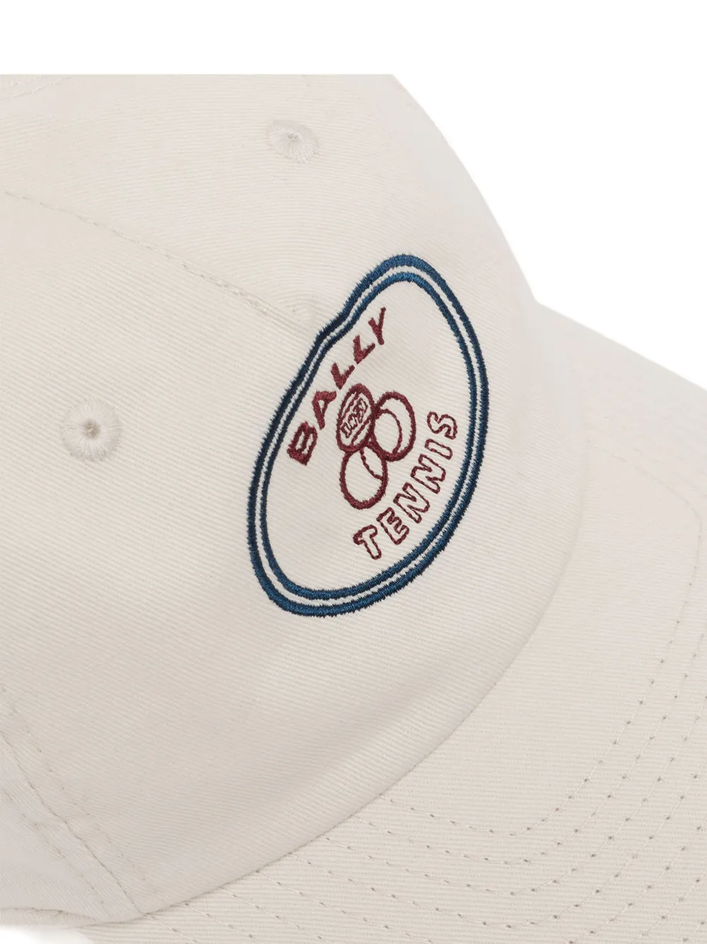 Bally Tennis Embroidery Baseball Hat - White 