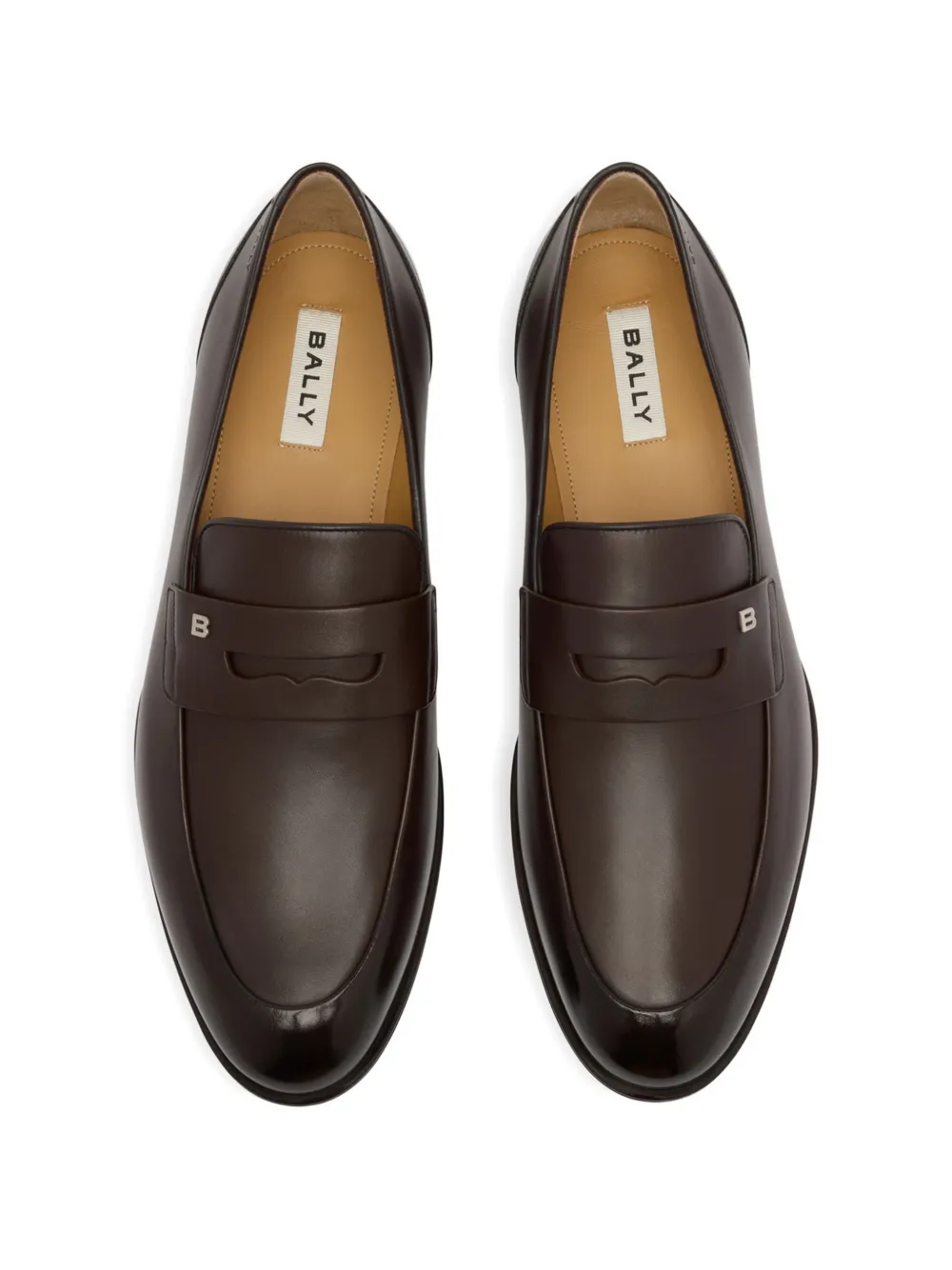 Bally Loafers met B-plakkaat Bruin