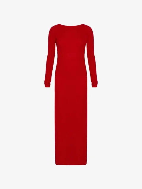 Marella vestido manga larga con aberturas