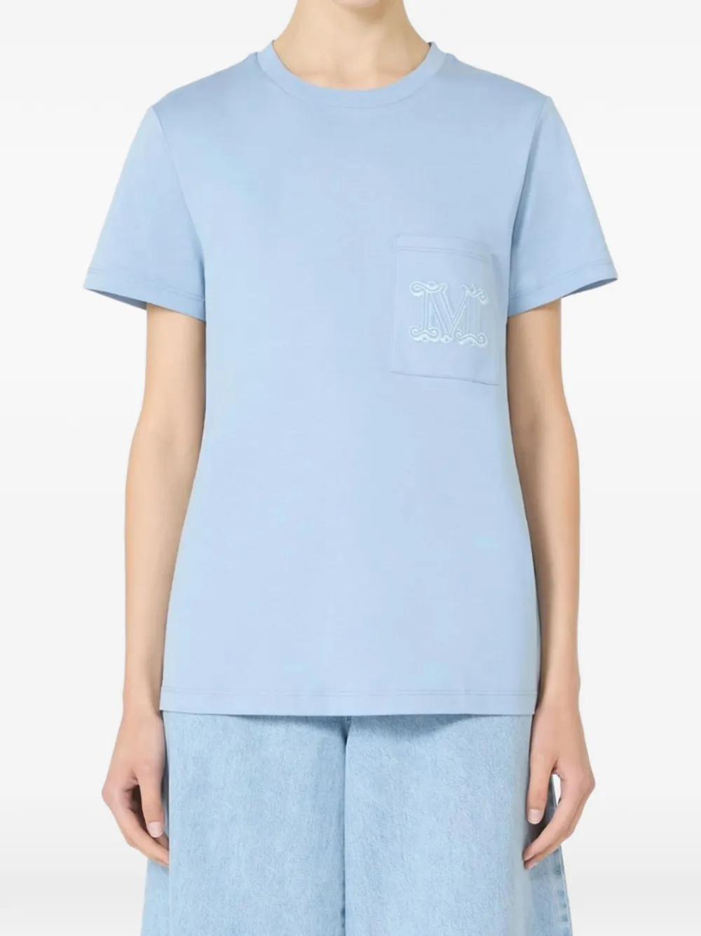  Max Mara Chest-pocket T-shirt - Blue 