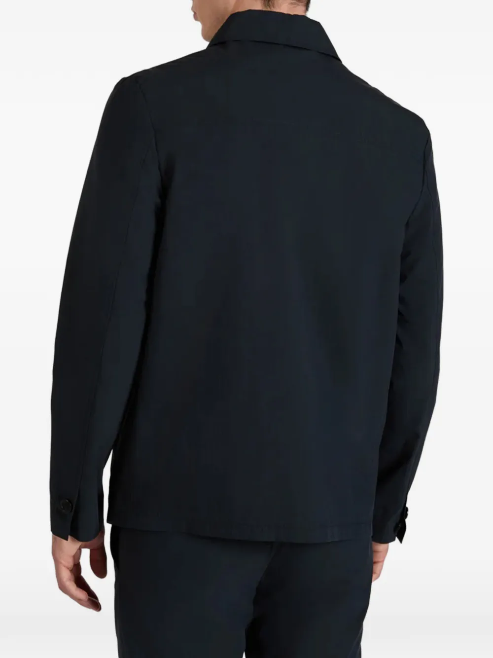 Incotex Shirtjack met knopen Blauw