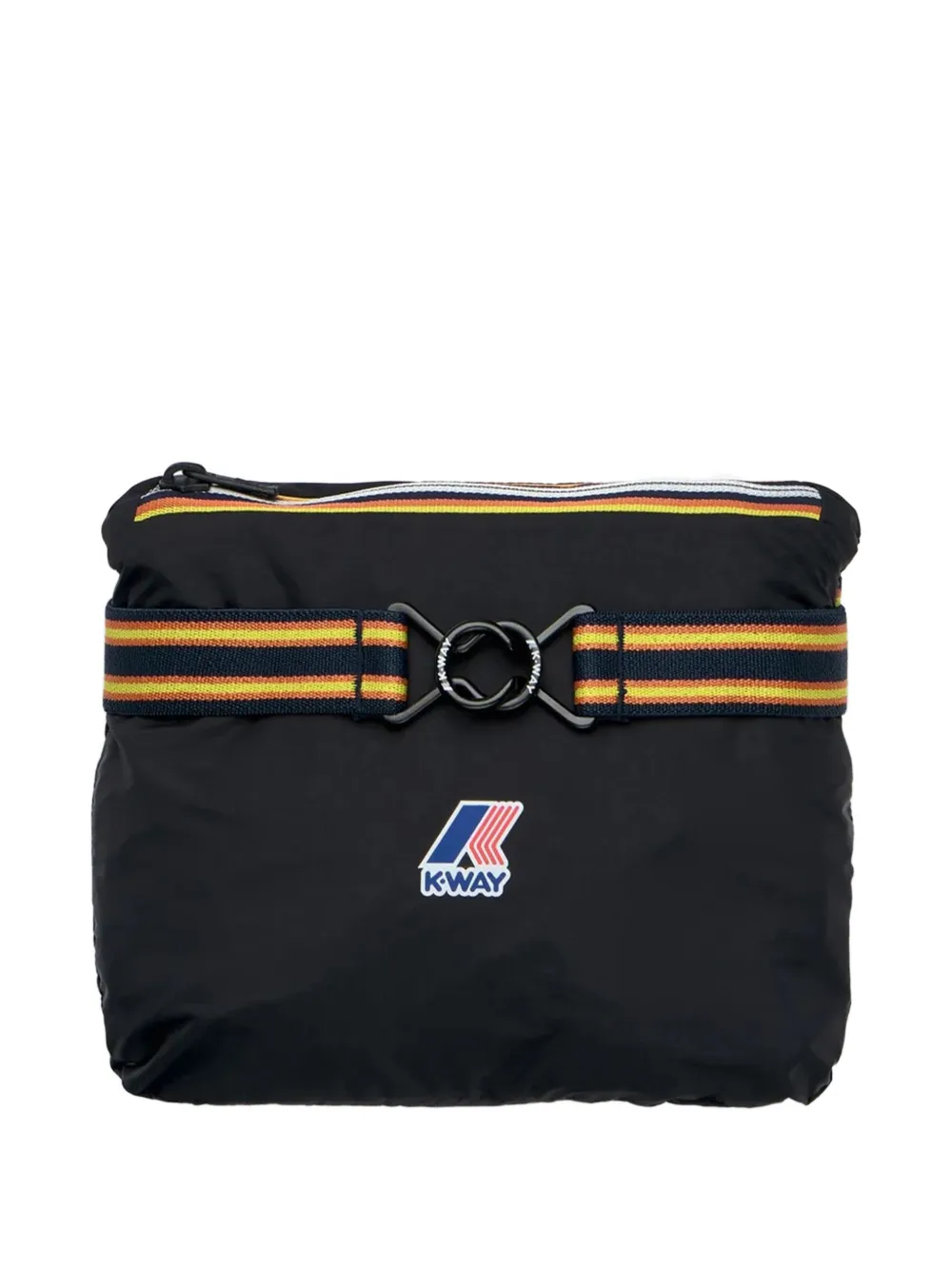 K-Way Le Vrai 4.0 Claudette jack met capuchon en logopatch Zwart