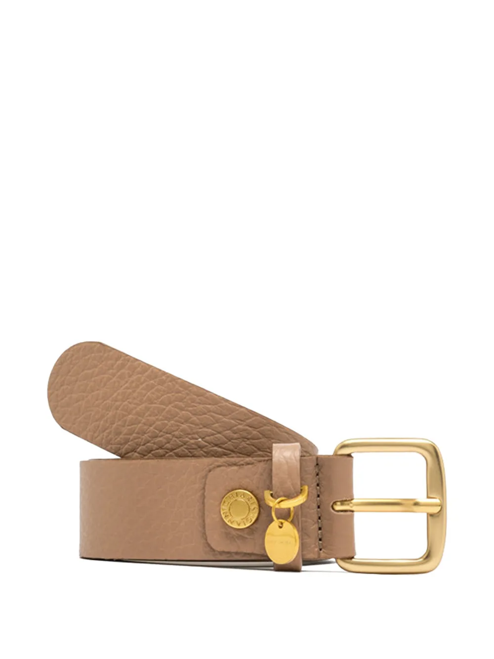 GIANNI CHIARINI pebble-grain charm belt - Toni neutri