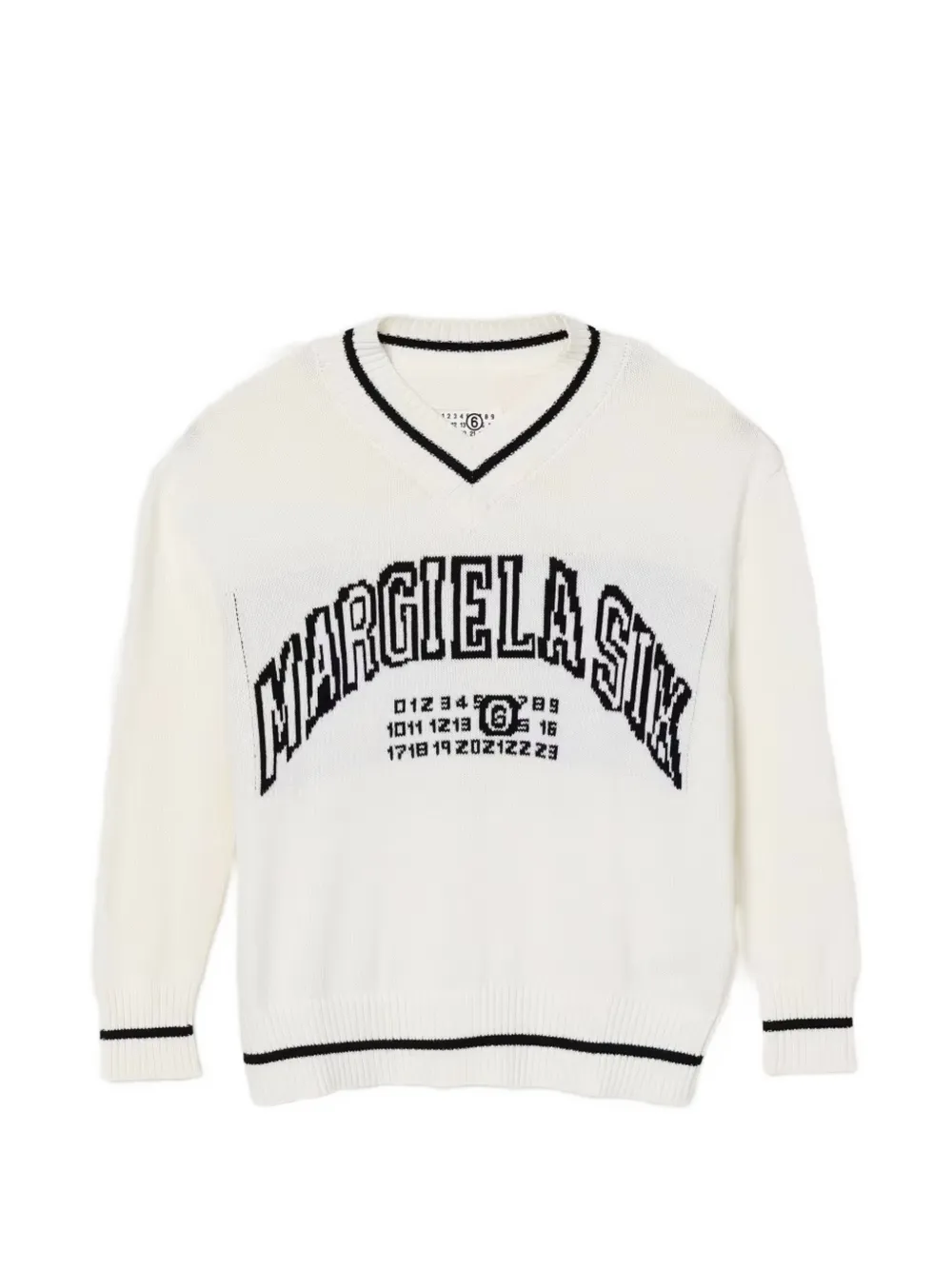 MM6 Maison Margiela Kids V-neck sweater - Toni neutri