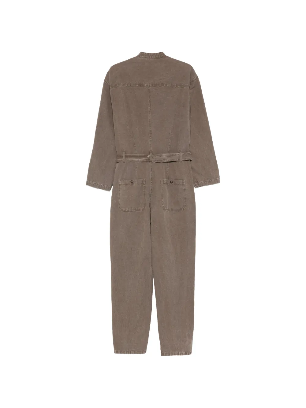  Marant étoile Nessime Buttoned Belted Jumpsuit - Brown 