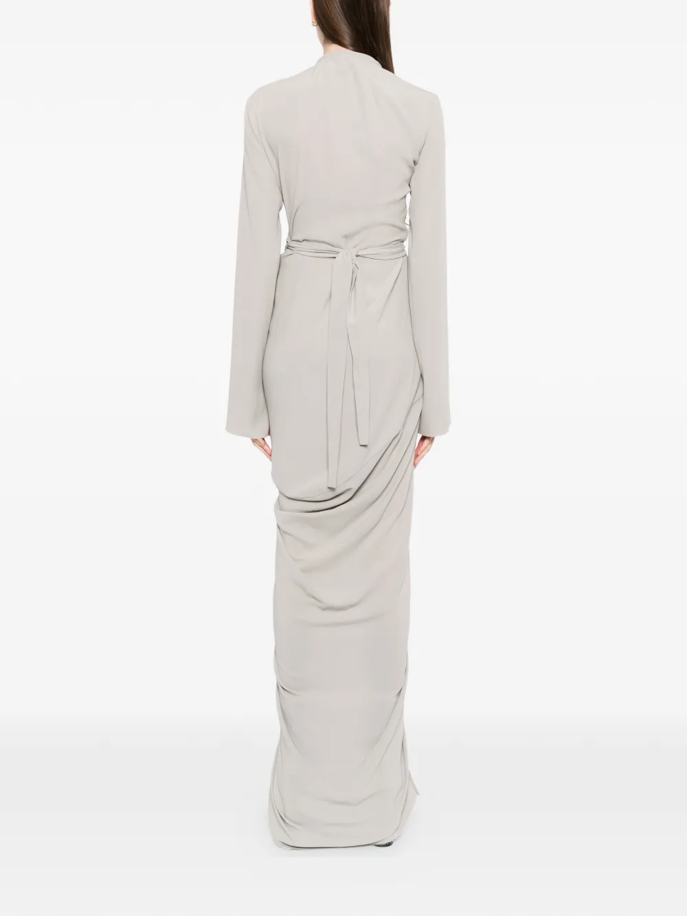 Rick Owens Gedrapeerde maxi-wikkeljurk Grijs