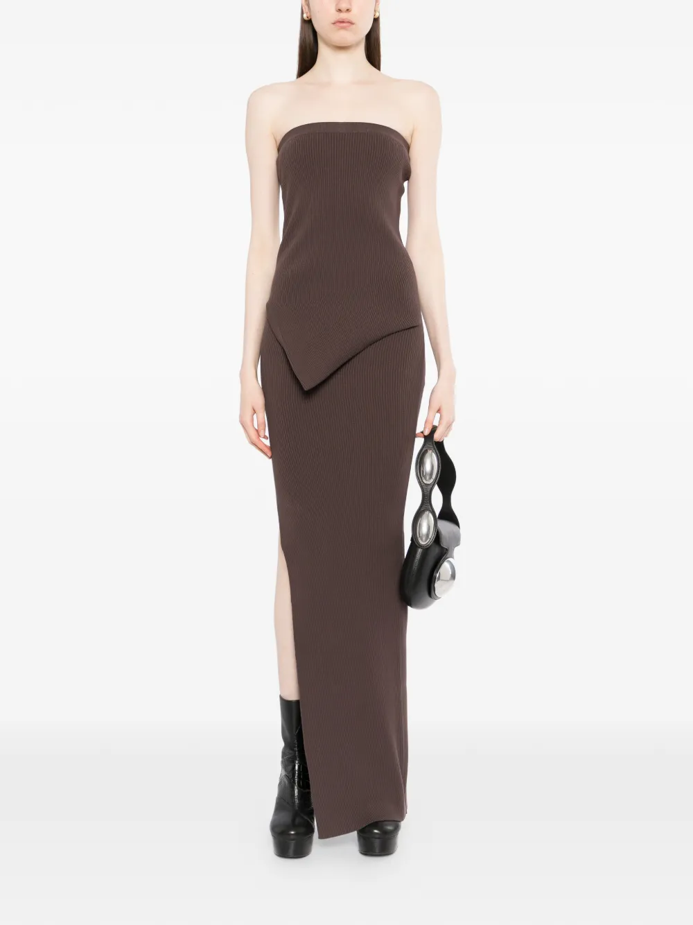 Rick Owens Asymmetrische jurk Bruin