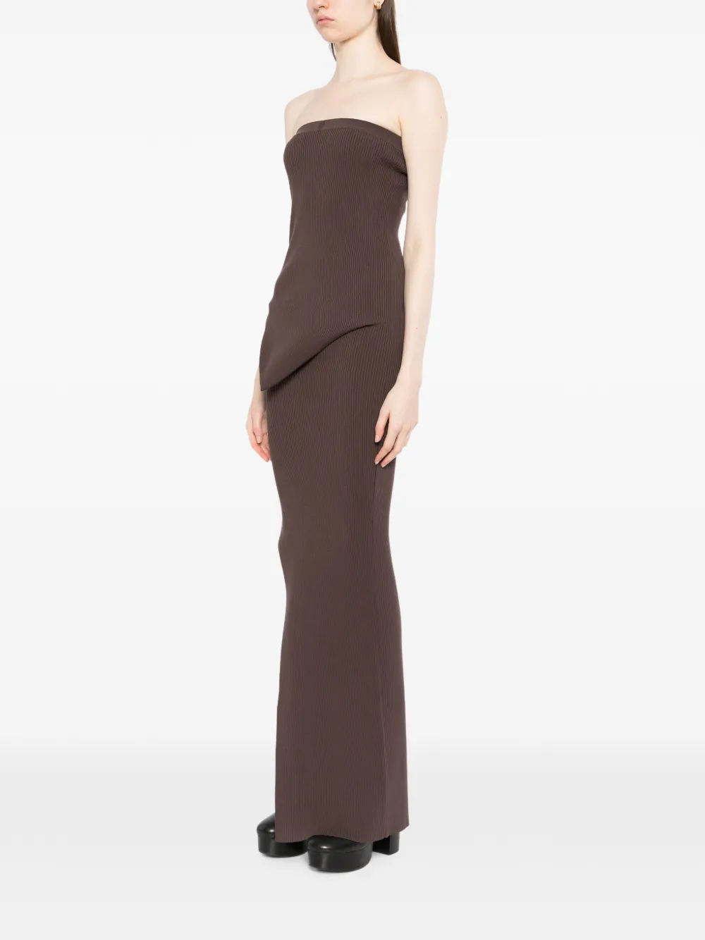 Rick Owens Asymmetrische jurk Bruin